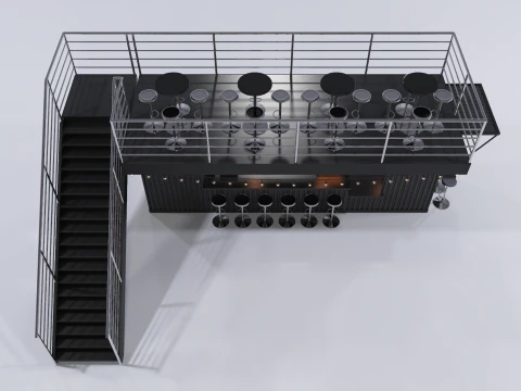 Kiosk Bar 1 3D Model