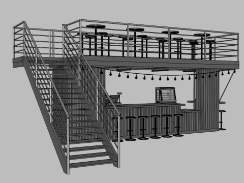 Kiosk Bar 1 3D Model