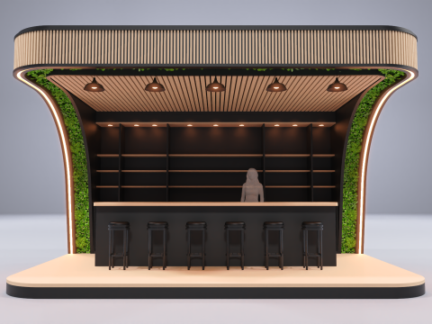 Kiosk Bar 2 3D 模型