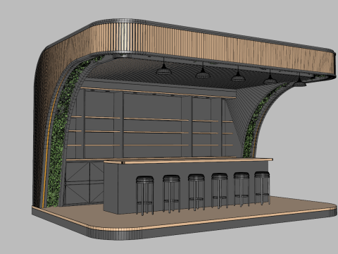 Kiosk Bar 2 3D 模型