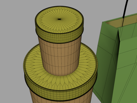 牛皮纸食品包装 3D 模型
