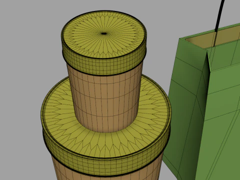 Kraft Paper Food Packaging 3D Model