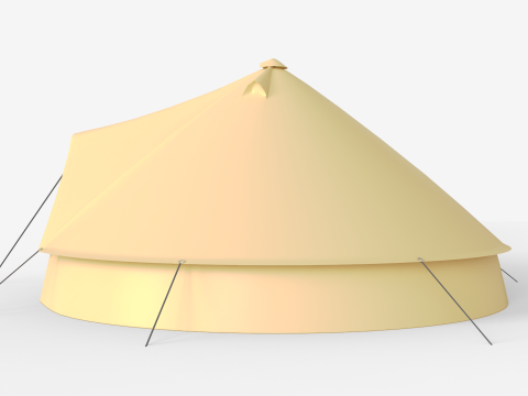 Large Bell Tent 6x6 Meters 3D मॉडल