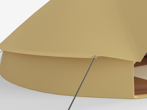 Large Bell Tent 6x6 Meters 3D मॉडल