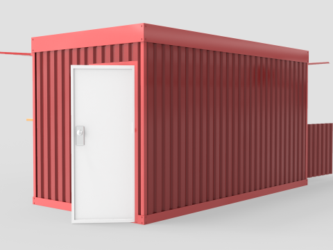 Large Container Kiosk Modelo 3D