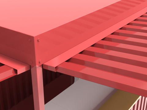 Large Container Kiosk Modelo 3D
