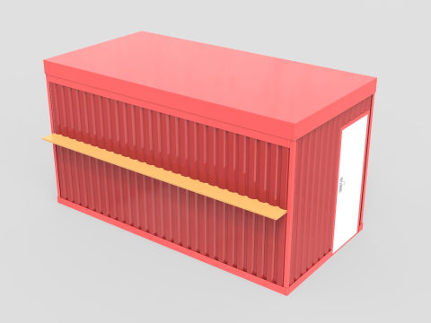 Large Container Kiosk Modelo 3D
