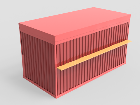 Large Container Kiosk Modelo 3D