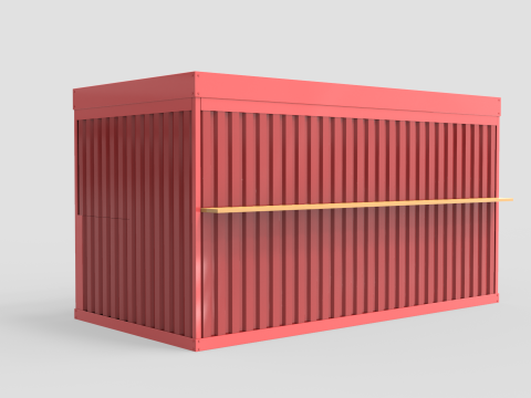 Large Container Kiosk Modelo 3D