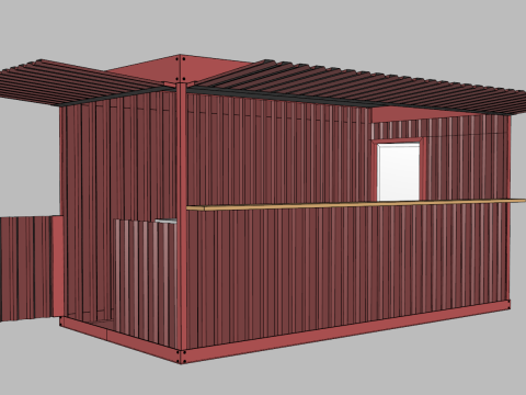 Large Container Kiosk Modelo 3D