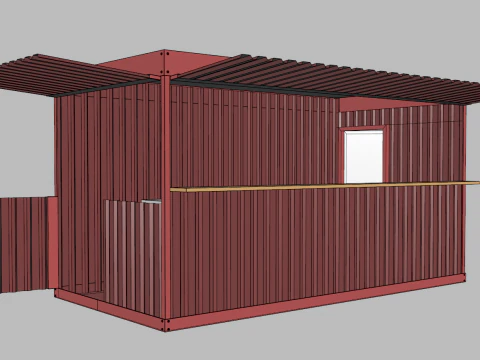 Quiosco de contenedores grandes Modelo 3D