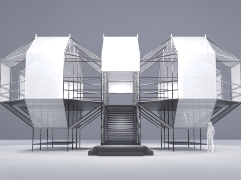 Layher Structure Pavilion 4 3D Modell