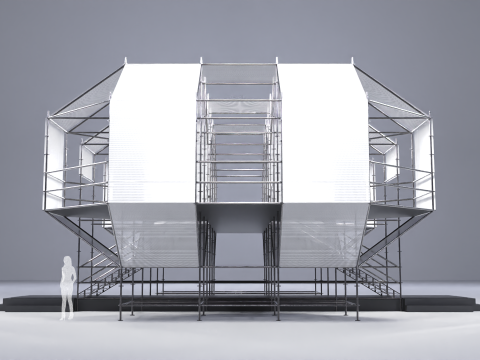 Layher Structure Pavilion 4 3D Modell