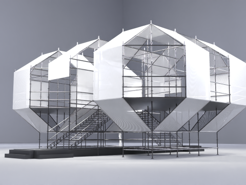 Layher Structure Pavilion 4 3D Modell