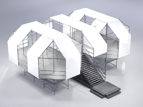 Layher Structure Pavilion 4 3D Modell