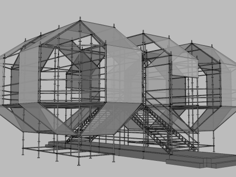 Layher Structure Pavilion 4 3D Modell