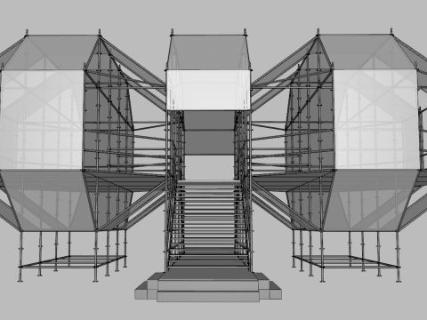 Layher Structure Pavilion 4 3D Modell