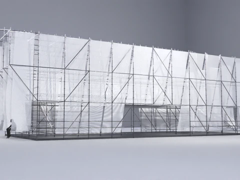 Pavilh&atilde;o Estrutura Layher 5 Modelo 3D