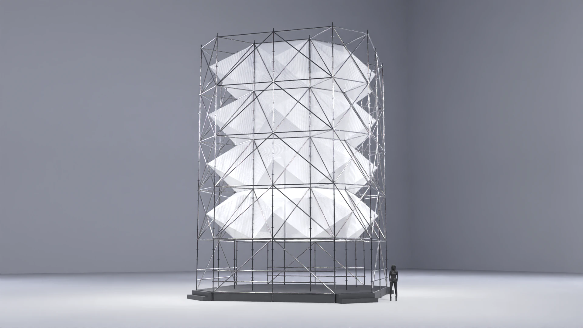 Layher Structure Pavilion 6 3D Model .c4d .max .obj .3ds .fbx .stl .blend 