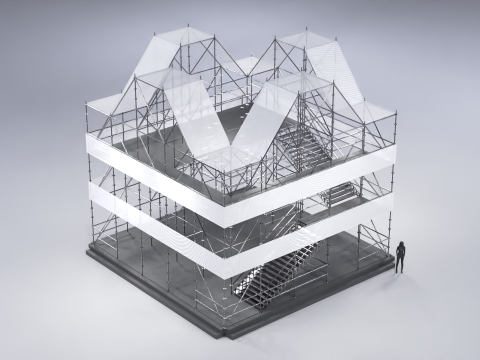 Layher Structure Pavilion 7 3D Modell
