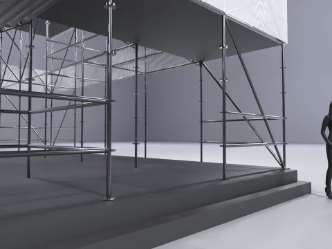 Padiglione 7 della struttura Layher Modello 3D