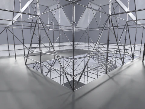 Padiglione 7 della struttura Layher Modello 3D