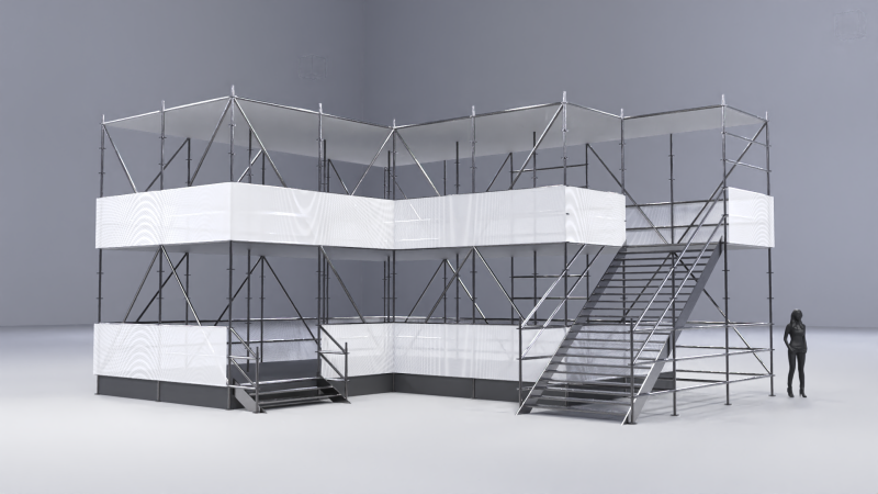 Layher Structure Pavilion 8 3D Model .c4d .max .obj .3ds .fbx .stl .blend