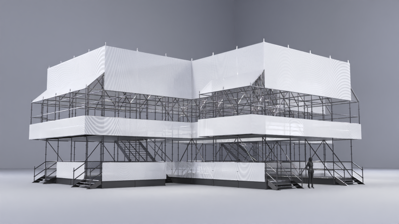 Layher Structure Pavilion 9 Model 3D .c4d .max .obj .3ds .fbx .stl .blend