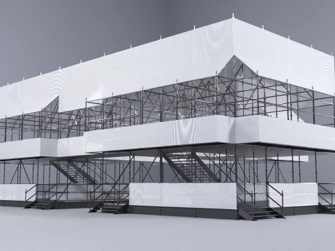 Pavilh&atilde;o Estrutura Layher 9 Modelo 3D