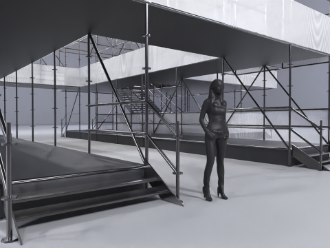 Layher Structure Pavilion 9 Model 3D