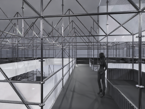 Layher Structure Pavilion 9 Model 3D