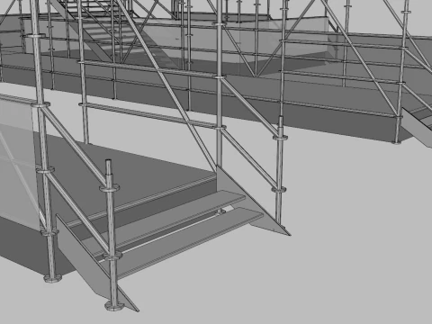 Pavilh&atilde;o Estrutura Layher 9 Modelo 3D