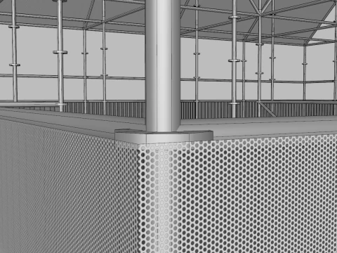 Pavilh&atilde;o Estrutura Layher 9 Modelo 3D