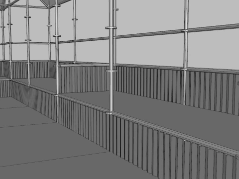 Pavilh&atilde;o Estrutura Layher 9 Modelo 3D