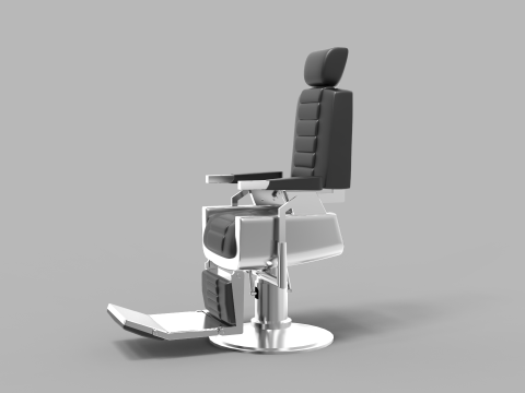 Leather Barber Chair Modelo 3D