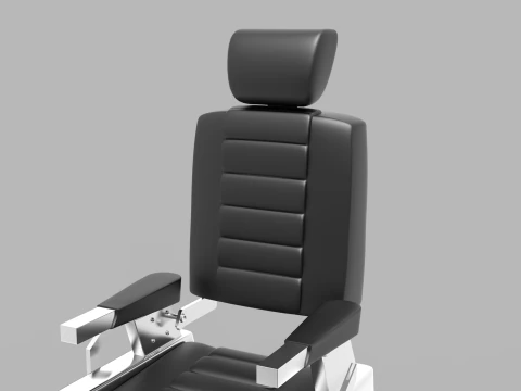 Leather Barber Chair 3D Model