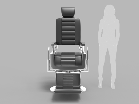 Leather Barber Chair Modelo 3D