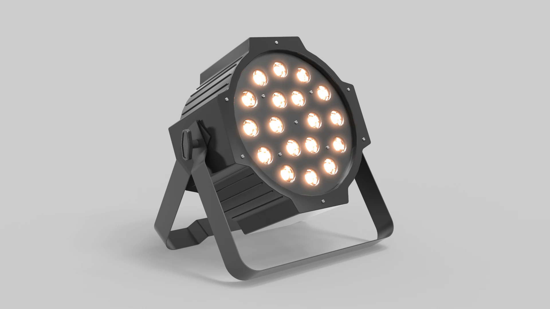 LED PAR Light Head 3D Model .c4d .max .obj .3ds .fbx .stl .blend