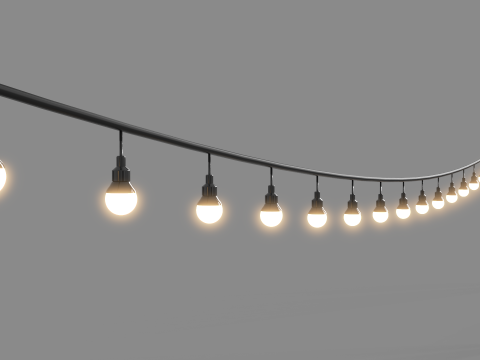 Lights Strings 3D Modell