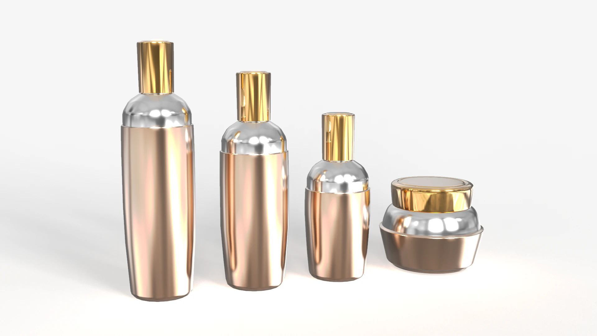 Lotion Bottles 3D Model .c4d .max .obj .3ds .fbx .stl .blend 