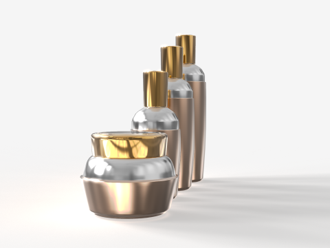 Lotion Bottles 3D 模型