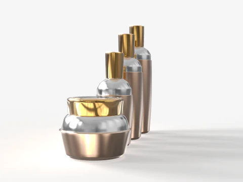 Lotion Bottles 3D Model