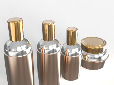 Lotion Bottles 3D 模型