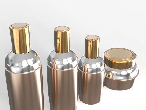 Lotion Bottles 3D Model