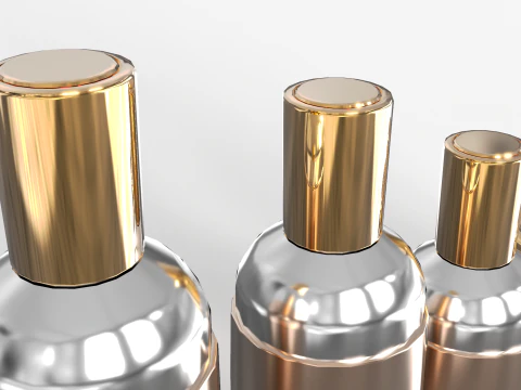 Lotion Bottles 3D Model