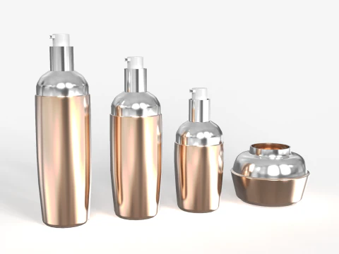 Lotion Bottles 3D Model