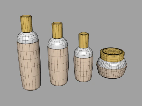 Lotion Bottles 3D Model