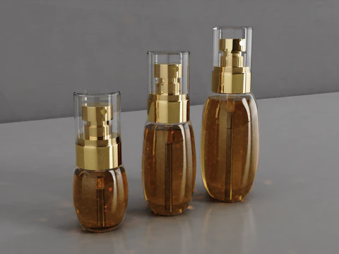 Lotion Pump Bottles 3D Model