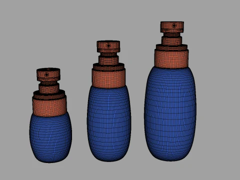Lotion Pump Bottles 3D Model