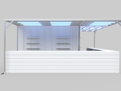 L-Shaped Outdoor Bar 5x5 Meters 3D Model